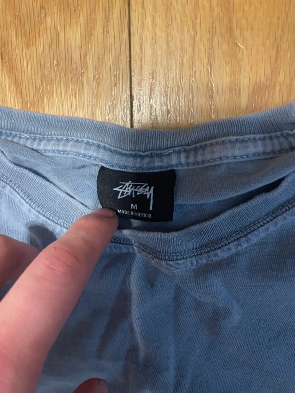 Stussy Washed Slate Blue Short Sleeve Crew Tee - Picture 2 of 13